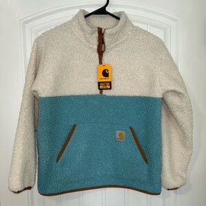 Carhartt Sherpa Fleece Pullover Girls Size 10 New With Tags